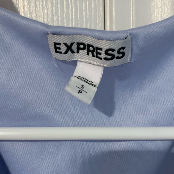 Express Blue Ruched Cowl top - Picture 5 of 5